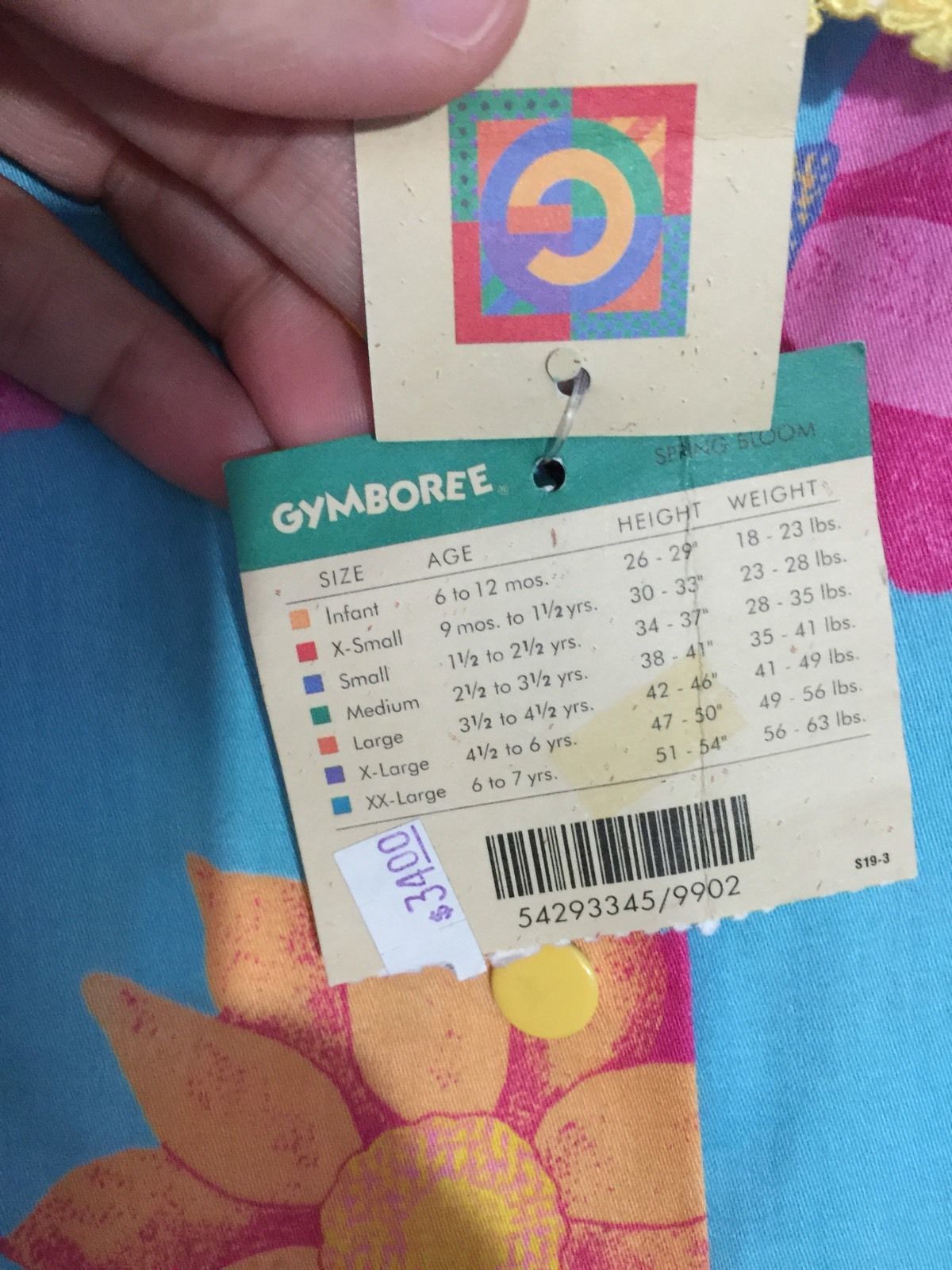 Gymboree Baby Clothes Size Chart